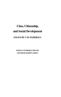 Enlarge image Cover: Class, Citizenship, and Social Development - Praeger Publishers Inc