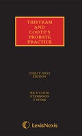 Cover: Tristram and Coote's Probate Practice - Butterworths Law