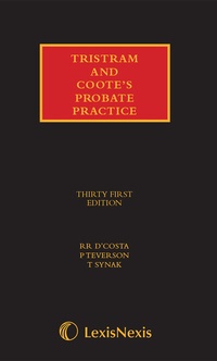 Abbildung von: Tristram and Coote's Probate Practice - Butterworths Law