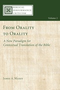 Cover: From Orality to Orality - Wipf and Stock Publishers