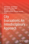 Cover: City Evacuations: An Interdisciplinary Approach - Springer