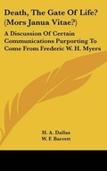 Cover: Death, The Gate Of Life? (Mors Janua Vitae?) - Kessinger Publishing