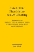 Cover: Festschrift f&uuml;r Dieter Martiny zum 70. Geburtstag - Mohr Siebeck