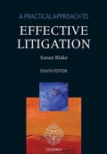 Cover: A Practical Approach to Effective Litigation - Oxford University Press