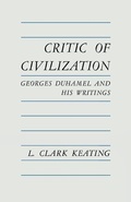 Cover: Critic of Civilization - The University Press of Kentucky