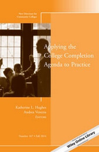 Enlarge image Cover: Applying the College Completion Agenda to Practice - Jossey-Bass