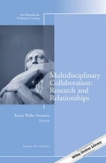 Cover: Multidisciplinary Collaboration: Research and Relationships - Jossey-Bass