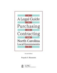 Abbildung von: Legal Guide to Purchasing and Contracting for North Carolina Local Governments - School of Government
