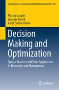 Cover: Decision Making and Optimization - Springer