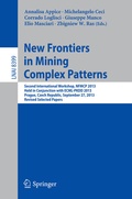 Cover: New Frontiers in Mining Complex Patterns - Springer