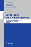 Cover: Deontic Logic and Normative Systems - Springer