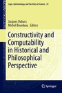 Cover: Constructivity and Computability in Historical and Philosophical Perspective - Springer