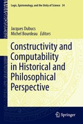 Cover: Constructivity and Computability in Historical and Philosophical Perspective - Springer