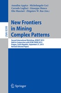 Cover: New Frontiers in Mining Complex Patterns - Springer