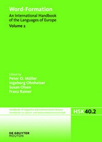 Enlarge image Cover: Word-Formation - De Gruyter Mouton
