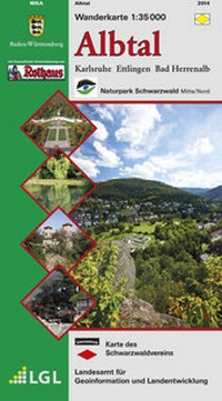 Abbildung von: Wanderkarte 1:35000 Albtal - Landesamt für Geoinformation und Landentwicklung Baden-Württemberg (LGL)