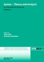 Cover: Syntax - Theory and Analysis / Syntax - Theory and Analysis. Volume 3 - De Gruyter Mouton