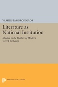 Cover: Literature as National Institution - Princeton University Press