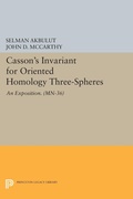 Cover: Casson's Invariant for Oriented Homology Three-Spheres - Princeton University Press