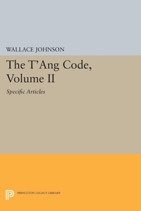 Enlarge image Cover: The T'ang Code, Volume II - Princeton University Press