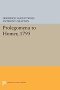 Cover: Prolegomena to Homer, 1795 - Princeton University Press
