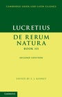 Cover: Lucretius: De Rerum NaturaBook III - Cambridge University Press
