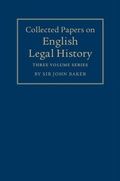 Cover: Collected Papers on English Legal History - Cambridge University Press
