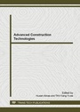 Cover: Advanced Construction Technologies - Trans Tech Publications Ltd