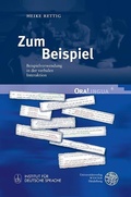 Cover: Zum Beispiel - Universit&auml;tsverlag Winter