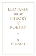 Cover: Leopardi and the Theory of Poetry - The University Press of Kentucky
