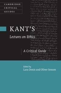 Enlarge image Cover: Kant's Lectures on Ethics - Cambridge University Press