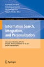 Cover: Information Search, Integration, and Personalization - Springer