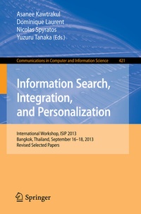 Enlarge image Cover: Information Search, Integration, and Personalization - Springer