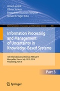 Cover: Information Processing and Management of Uncertainty - Springer