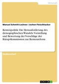 Cover: Rentenpolitik - GRIN Verlag