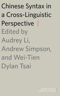 Enlarge image Cover: Chinese Syntax in a Cross-Linguistic Perspective - Oxford University Press Inc