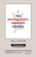 Cover: The Psychologist-Manager Journal - Routledge