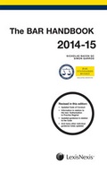 Cover: The Bar Handbook 2014-2015 - Butterworths Law