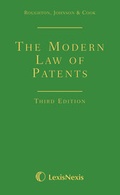 Cover: The Modern Law of Patents - Butterworths Law