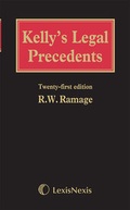 Abbildung von: Kelly's Legal Precedents - Butterworths Law