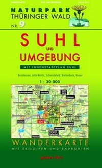 Abbildung von: Wanderkarte Suhl und Umgebung - grünes herz