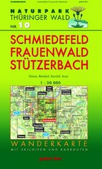 Abbildung von: Wanderkarte Schmiedefeld, Frauenwald und Stützerbach - grünes herz