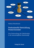 Cover: Professionelle Entwicklung Promovierender - Kovac, Dr. Verlag