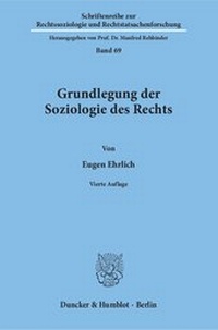 Abbildung von: Grundlegung der Soziologie des Rechts - Duncker & Humblot