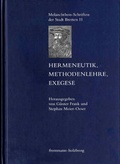 Cover: Hermeneutik, Methodenlehre, Exegese - frommann-holzboog
