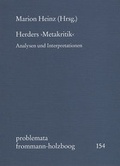 Cover: Herders >Metakritik< - frommann-holzboog