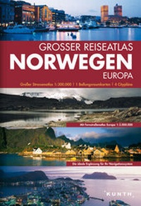 Abbildung von: KUNTH Grosser Reiseatlas Norwegen 1:300000 (mit Europa) - Kunth Verlag