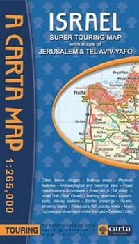 Abbildung von: Carta's Israel Super Touring Map - Carta,The Israel Map & Publishing Company Ltd,Israel