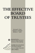 Cover: The Effective Board of Trustees - Oryx Press Inc