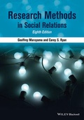 Cover: Research Methods in Social Relations - Wiley-Blackwell